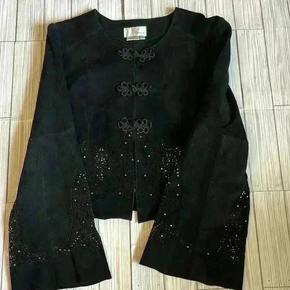 Spiegel Suede Boho Southwestern Light Jacket - Picture 2 of 9